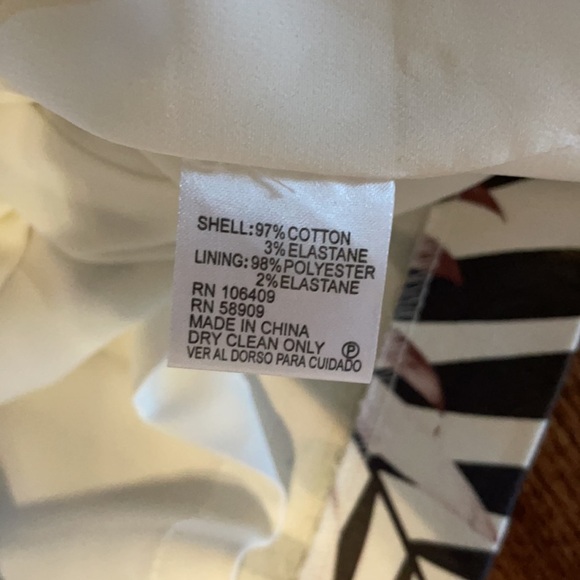 ANTONIO MELANI women’s scuba lined sheath stretch palm leaf dress. V neckline 10 - Picture 14 of 15